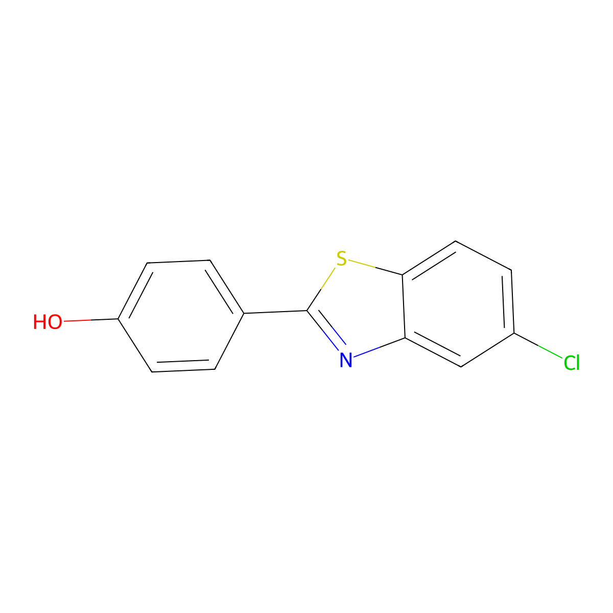 4-(5-Chloro-1,3-benzothiazol-2-yl)phenol molecular structure, CAS 2727-25-5