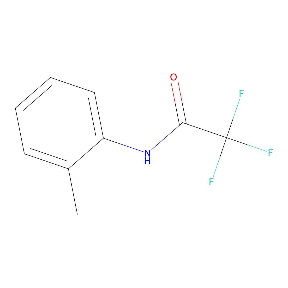 Acetamide, 2,2,2-trifluoro-N-(2-methylphenyl)- molecular structure, CAS 2727-68-6