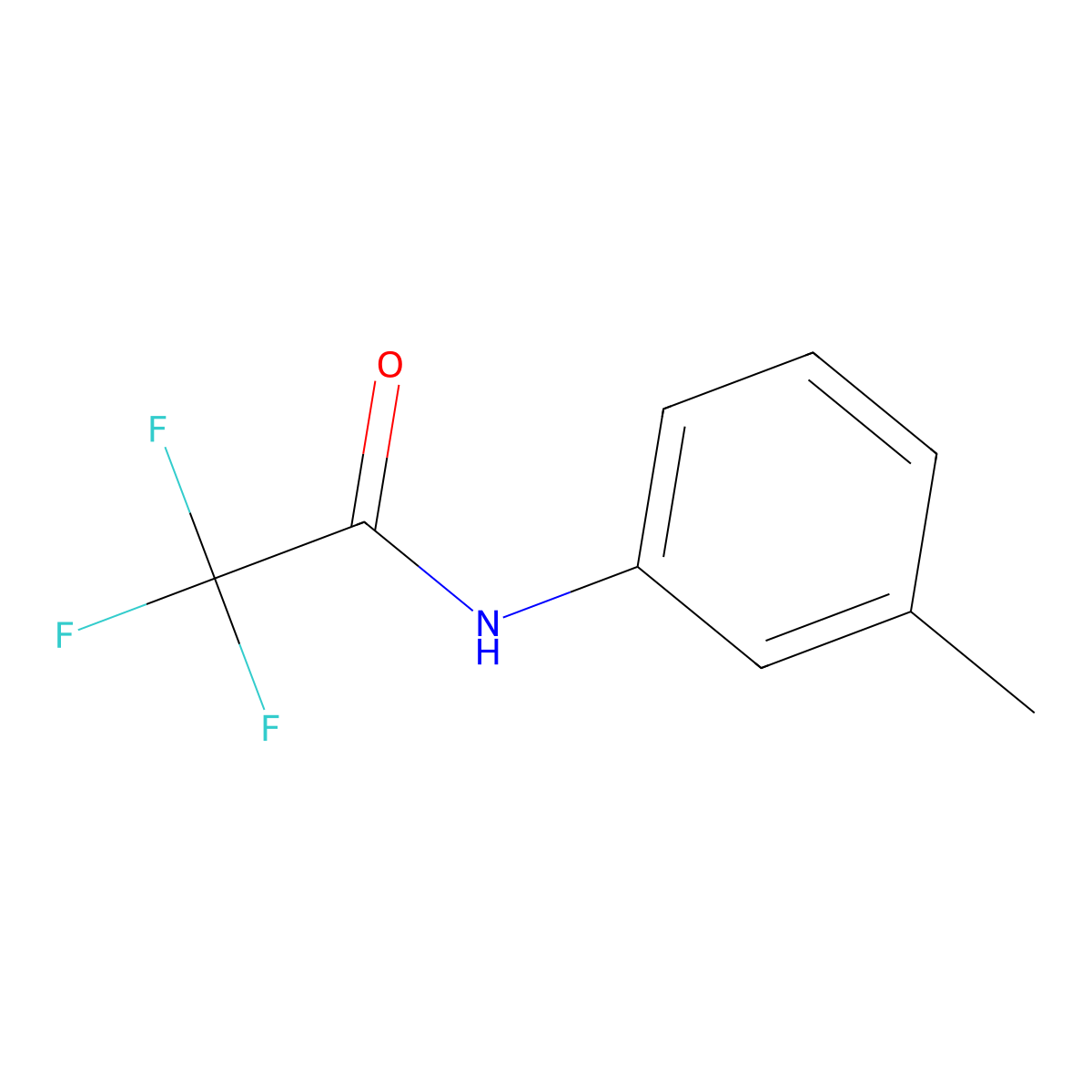 Acetamide, 2,2,2-trifluoro-N-(3-methylphenyl)- molecular structure, CAS 2727-69-7