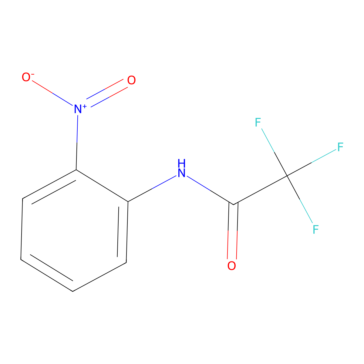 2,2,2-trifluoro-N-(2-nitrophenyl)acetamide molecular structure, CAS 2727-72-2