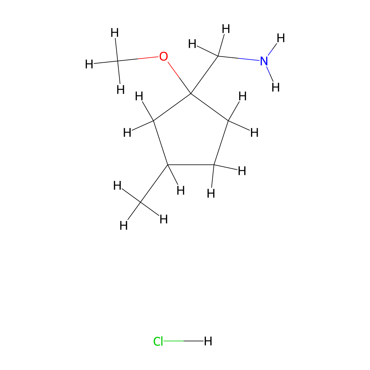 1-(1-Methoxy-3-methylcyclopentyl)methanamine hydrochloride molecular structure, CAS 2727073-70-1