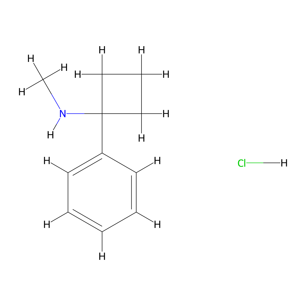 N-methyl-1-phenylcyclobutan-1-amine hydrochloride molecular structure, CAS 2727073-96-1