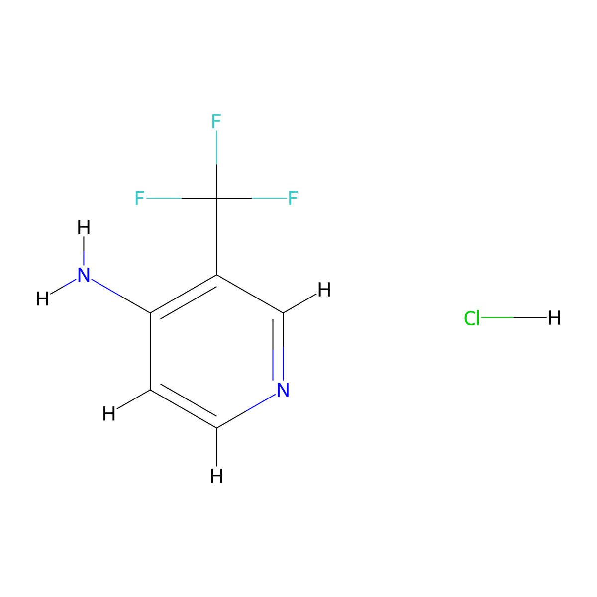 3-(Trifluoromethyl)pyridin-4-amine hydrochloride molecular structure, CAS 2727074-28-2