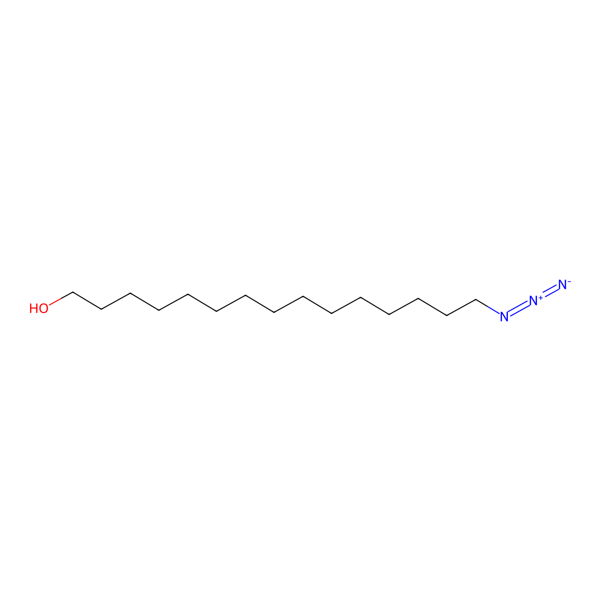 15-Azido-1-pentadecanol molecular structure, CAS 2727079-66-3