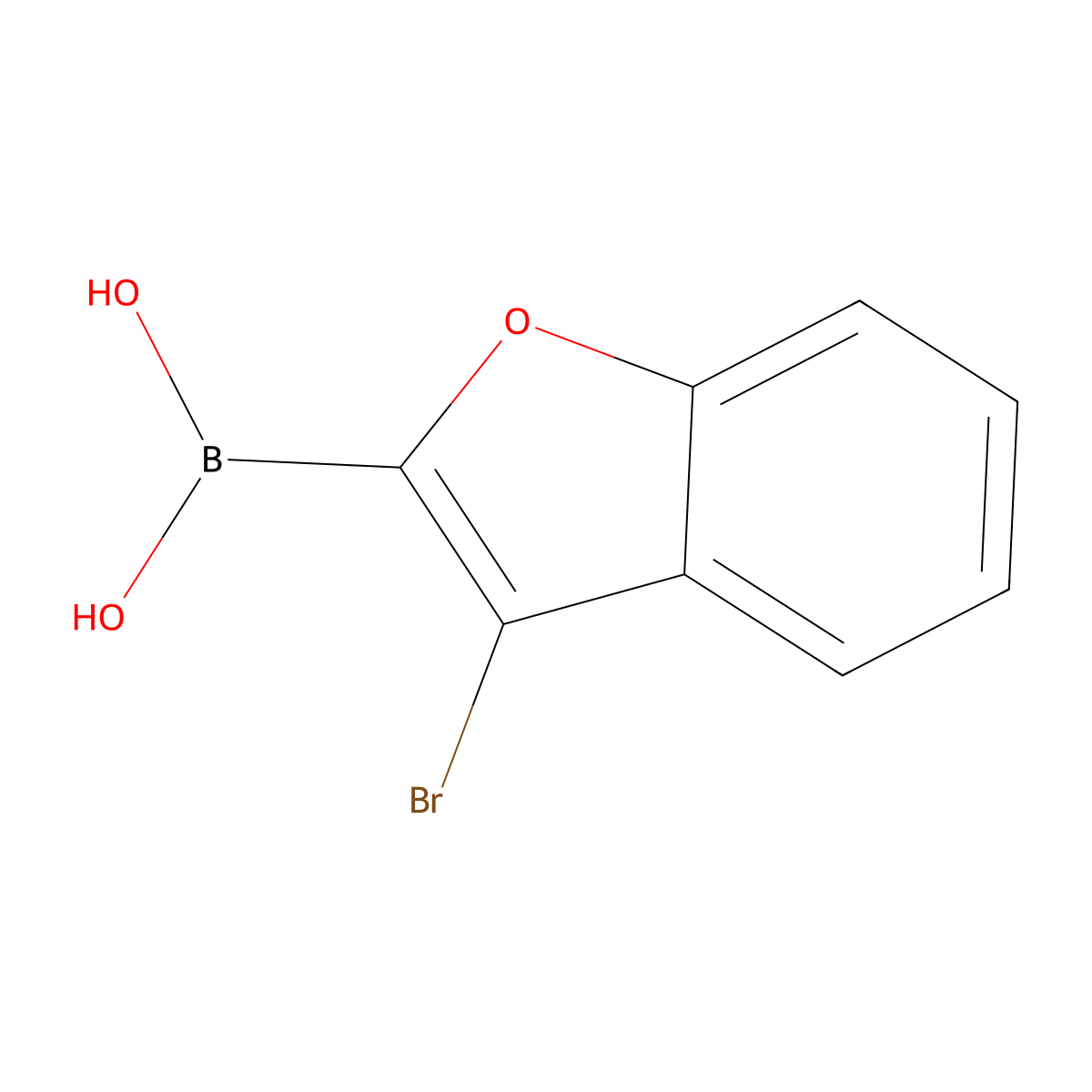 (3-Bromobenzofuran-2-yl)boronic acid molecular structure, CAS 2727099-30-9