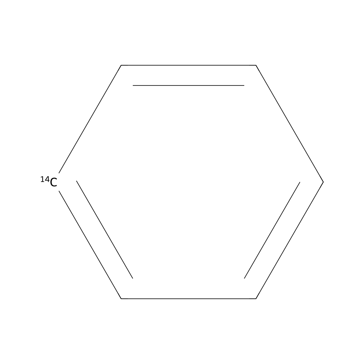 Benzene-14C molecular structure, CAS 27271-55-2