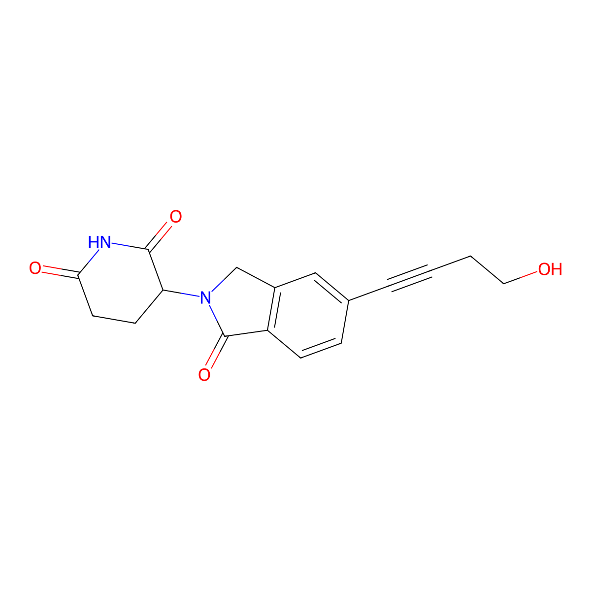 3-(5-(4-Hydroxybut-1-yn-1-yl)-1-oxoisoindolin-2-yl)piperidine-2,6-dione molecular structure, CAS 2727154-11-0