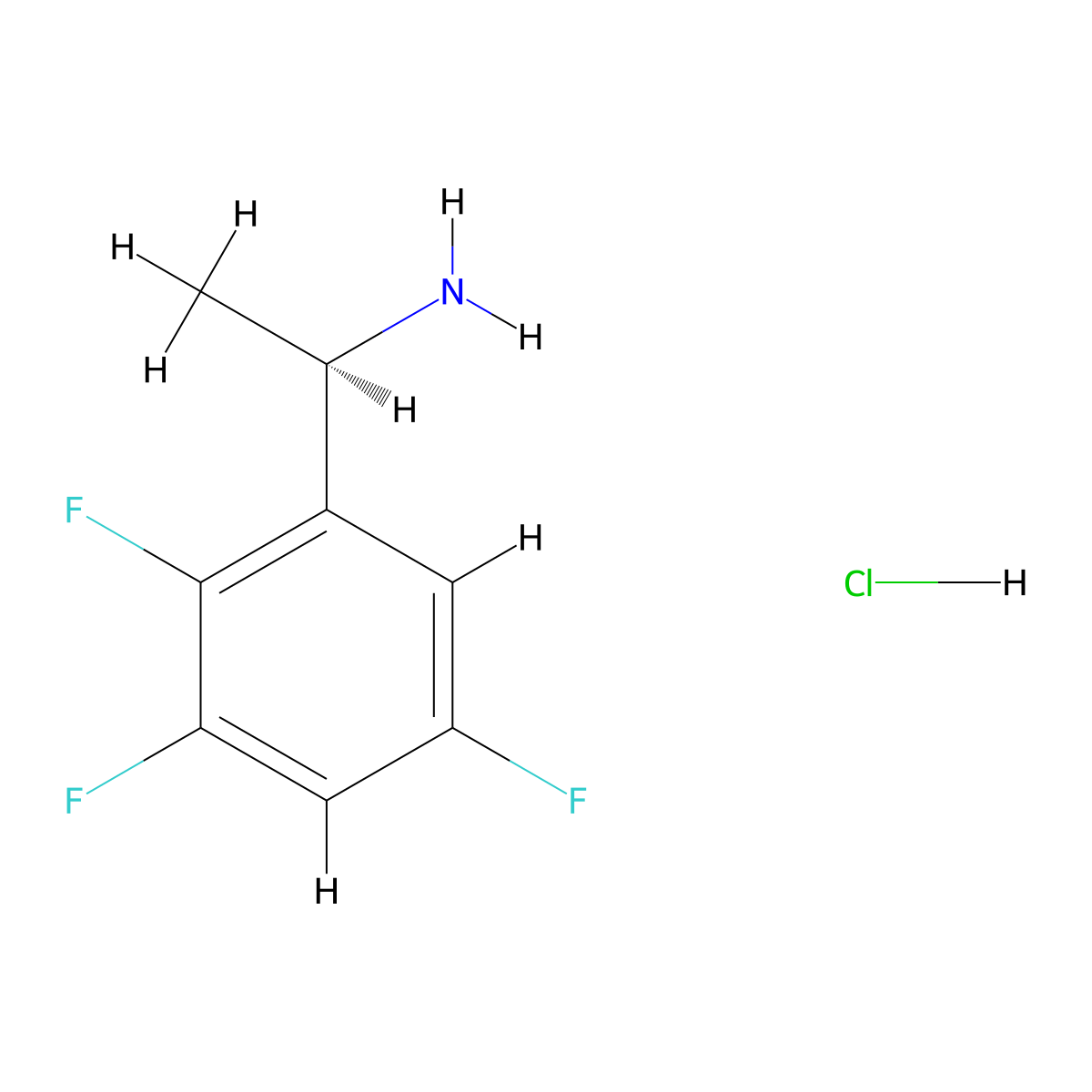 (1R)-1-(2,3,5-trifluorophenyl)ethanamine;hydrochloride molecular structure, CAS 2727251-90-1