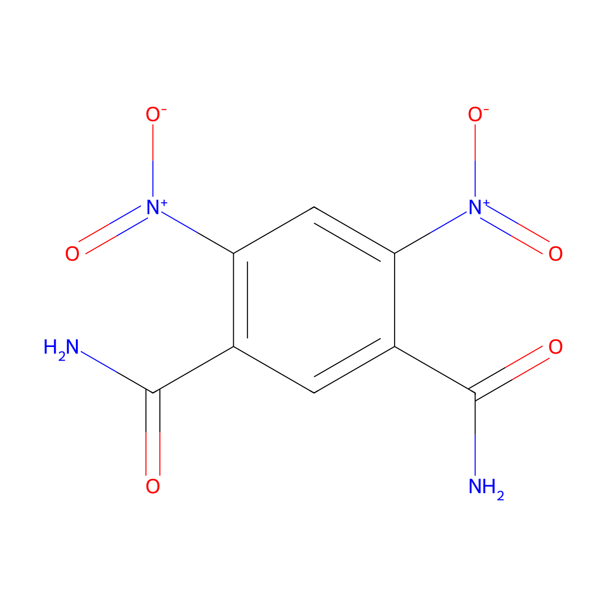 4,6-Dinitrobenzene-1,3-dicarboxamide molecular structure, CAS 27275-56-5