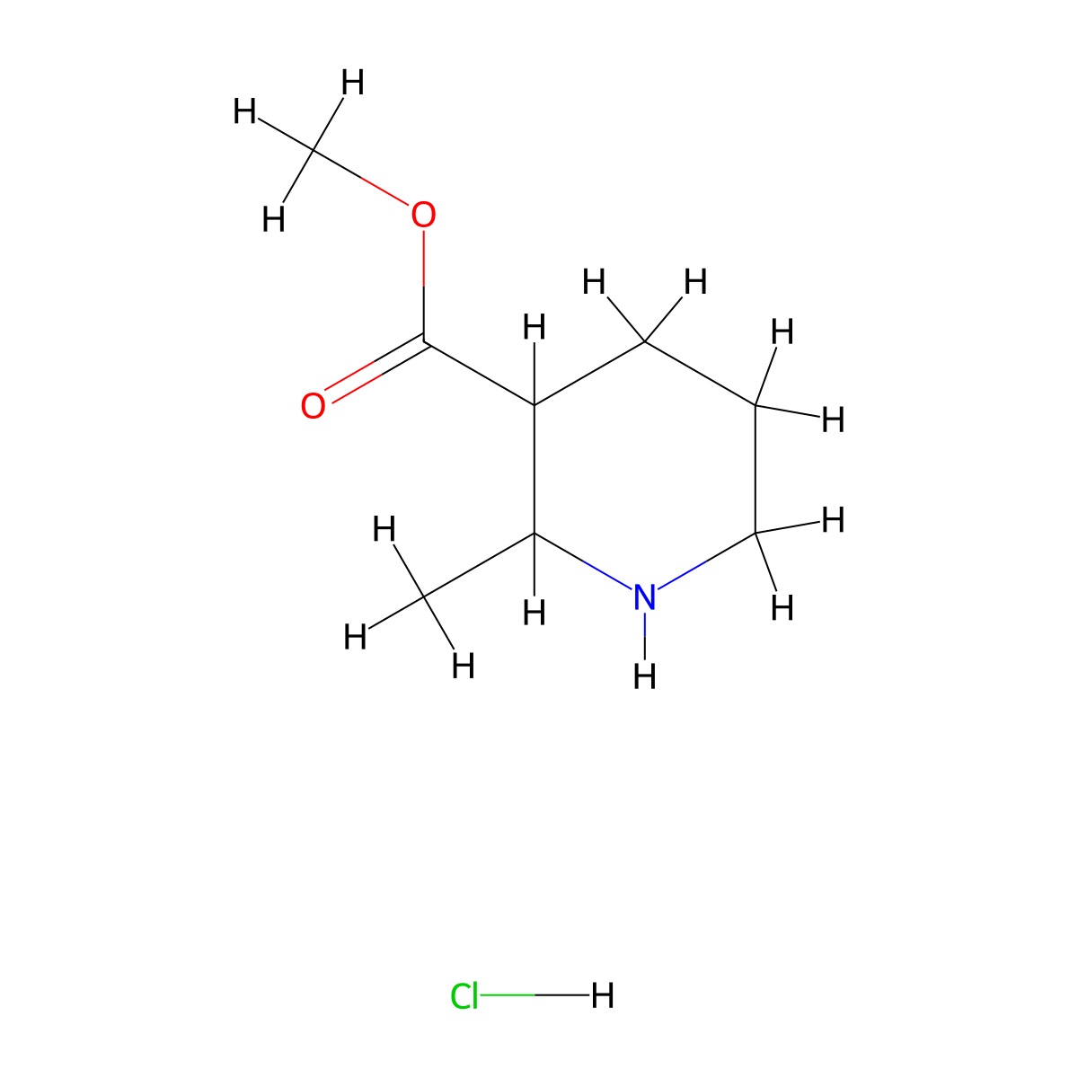 Methyl 2-methylpiperidine-3-carboxylate hydrochloride molecular structure, CAS 272767-56-3