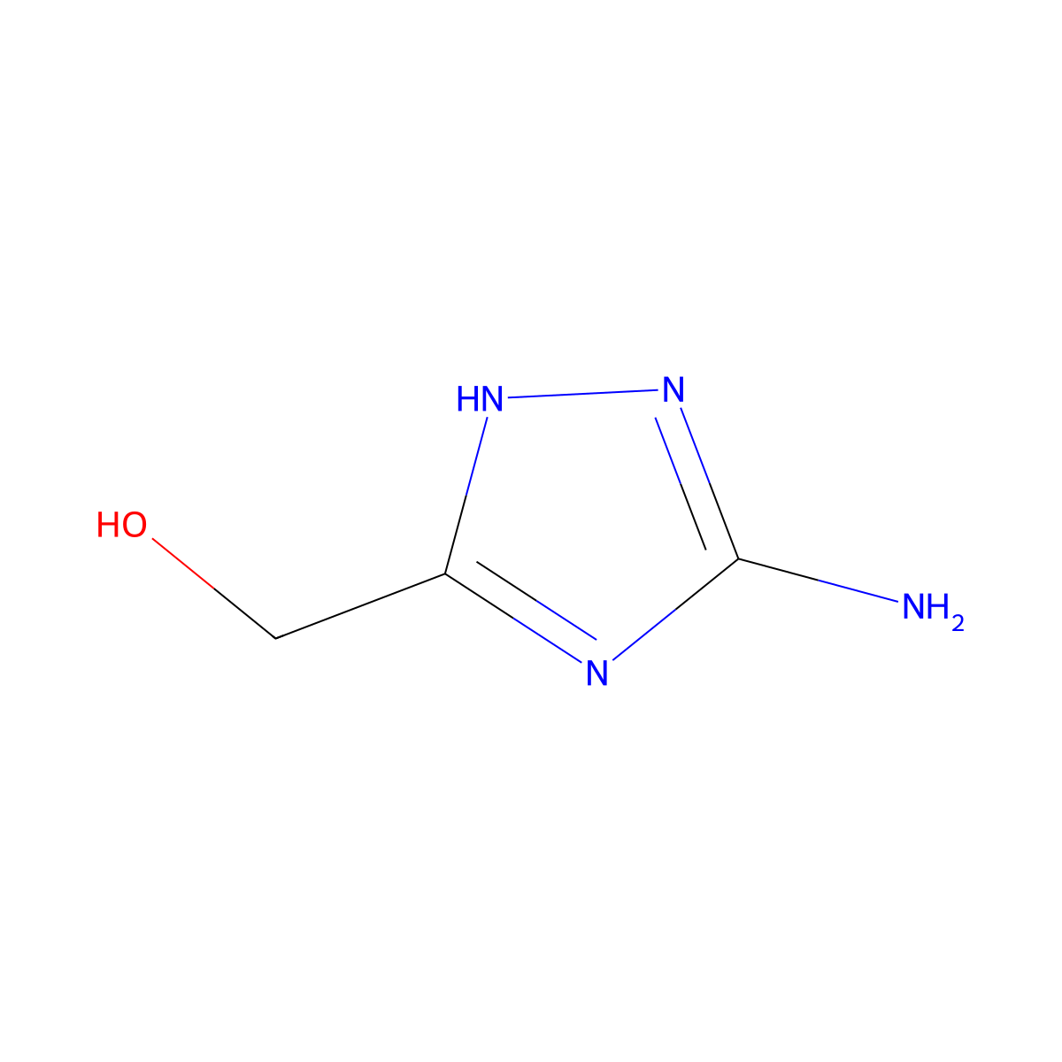 (5-amino-1H-1,2,4-triazol-3-yl)methanol molecular structure, CAS 27277-03-8