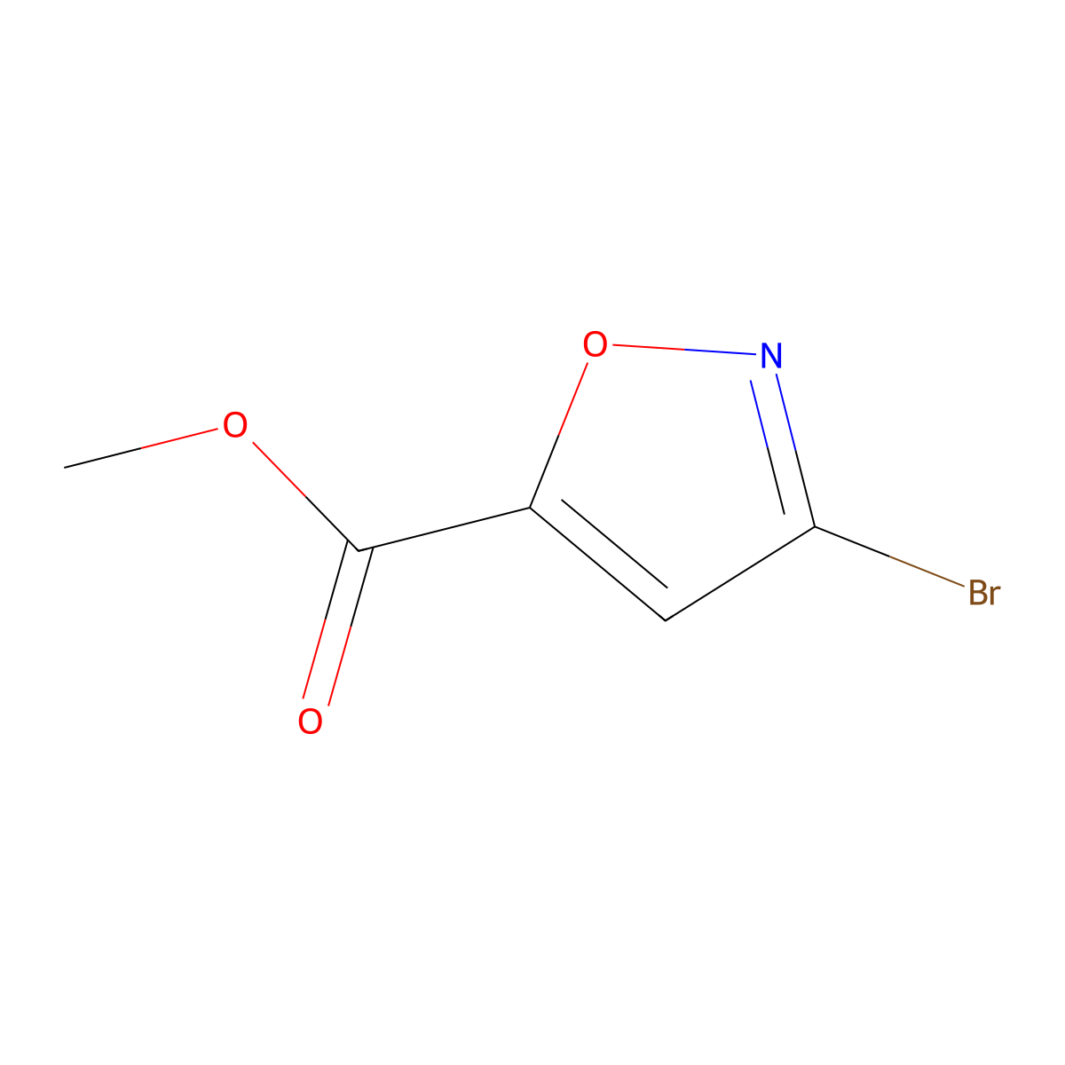 Methyl 3-bromo-1,2-oxazole-5-carboxylate molecular structure, CAS 272773-11-2