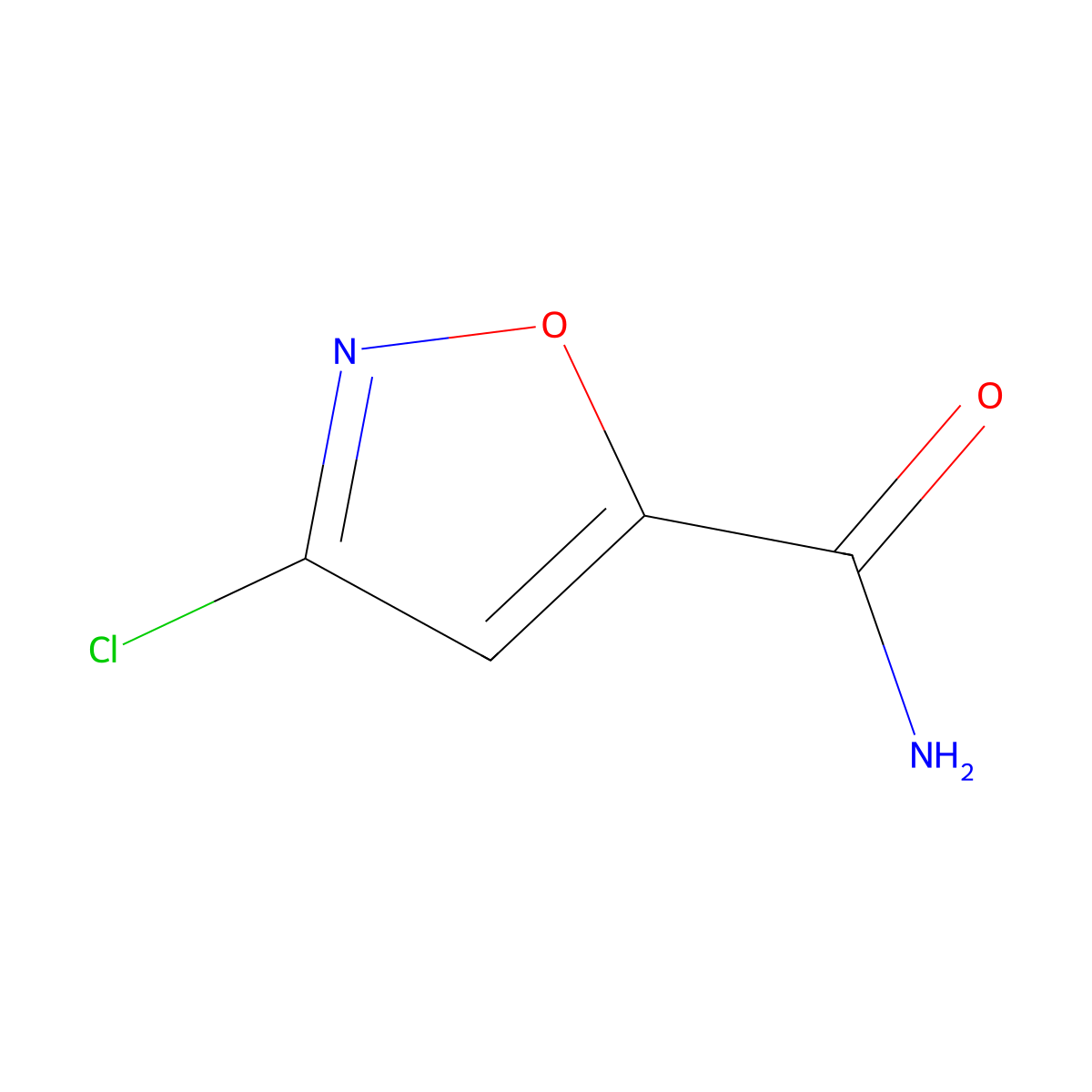3-Chloroisoxazole-5-carboxamide molecular structure, CAS 272773-14-5