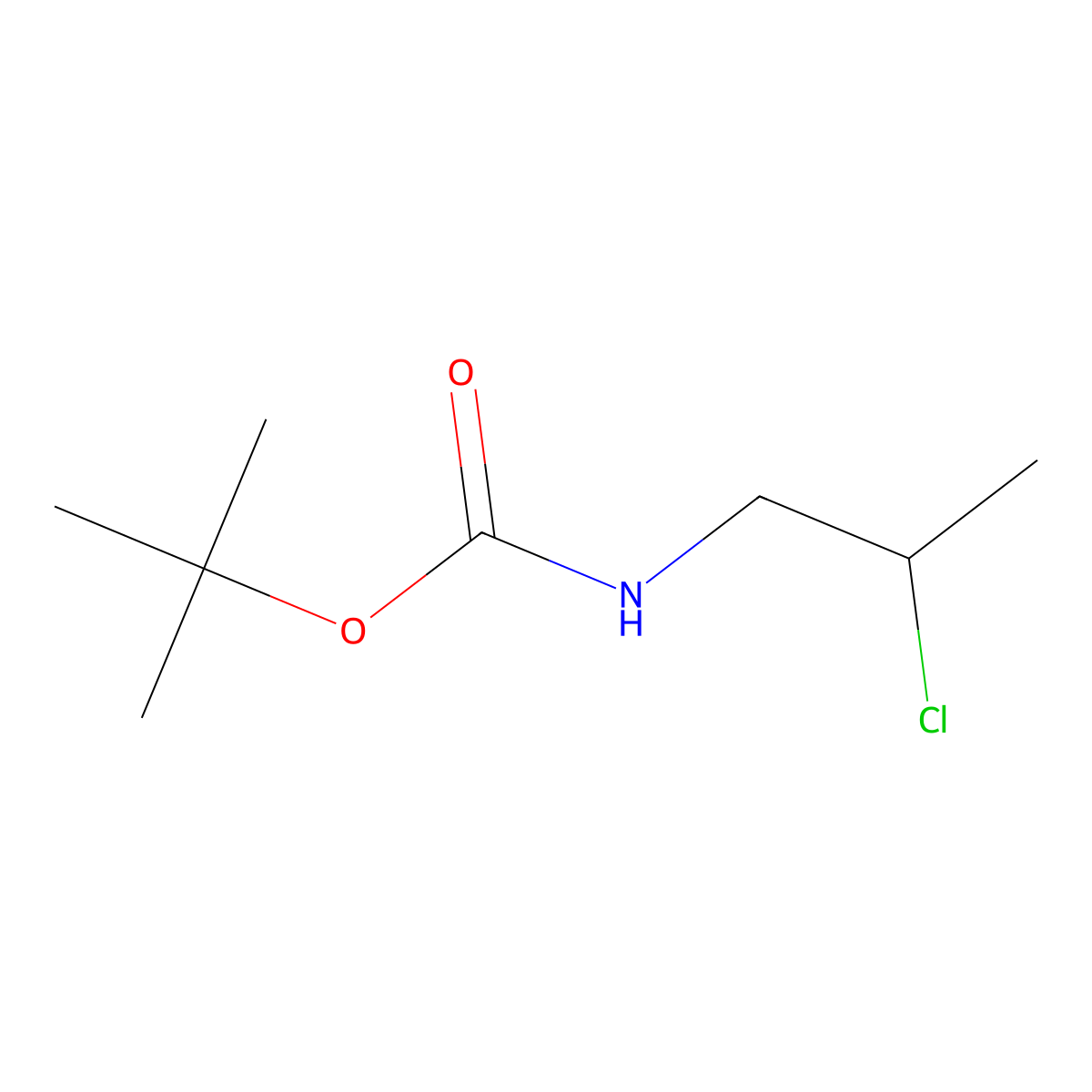 tert-butyl N-(2-chloropropyl)carbamate molecular structure, CAS 272791-90-9