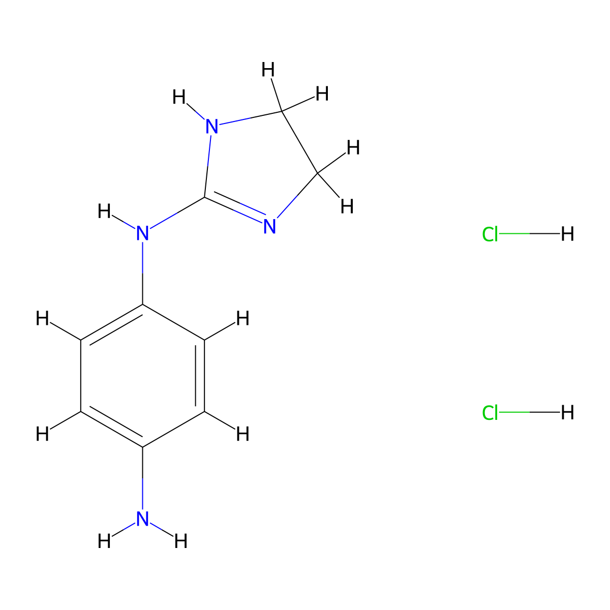 N1-(4,5-dihydro-1H-imidazol-2-yl)benzene-1,4-diamine dihydrochloride molecular structure, CAS 272792-01-5