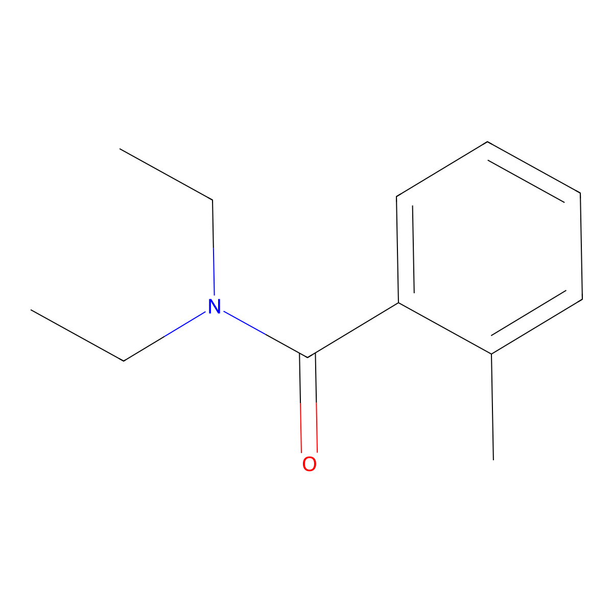 2-Methyl-N,N-diethylbenzamide molecular structure, CAS 2728-04-3