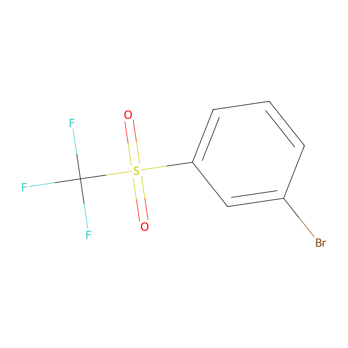 1-Bromo-3-((trifluoromethyl)sulphonyl)benzene molecular structure, CAS 2728-70-3
