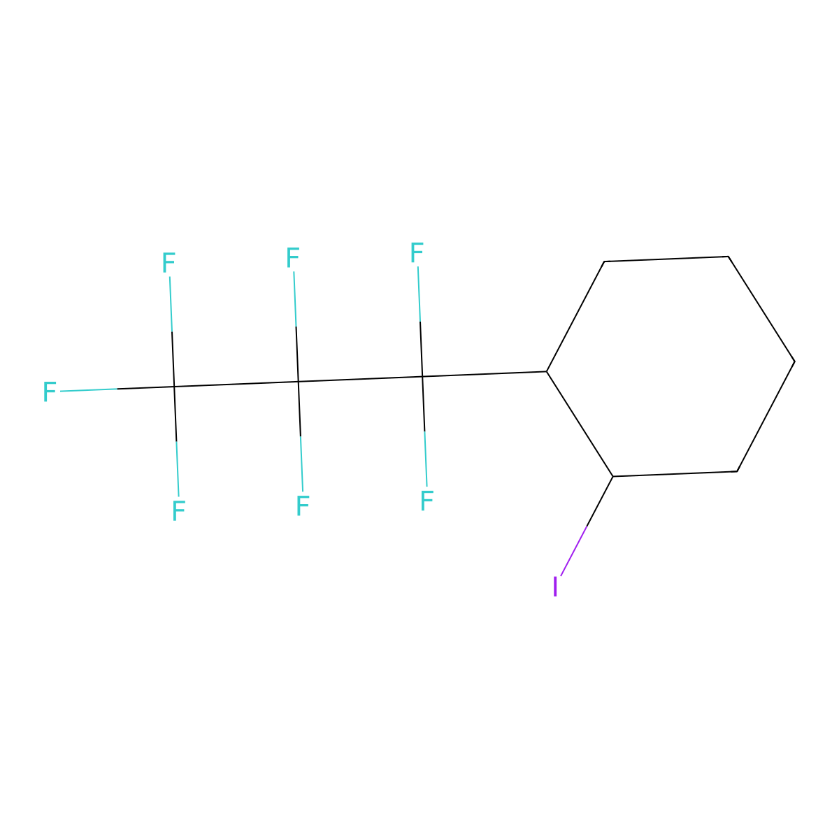 1-(Heptafluoropropyl)-2-iodocyclohexane molecular structure, CAS 2728-75-8