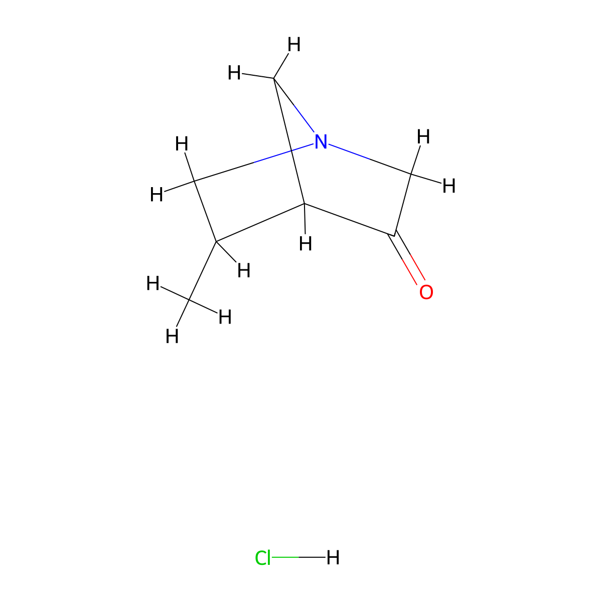 5-Methyl-1-azabicyclo[2.2.1]heptan-3-one hydrochloride molecular structure, CAS 2728008-10-2
