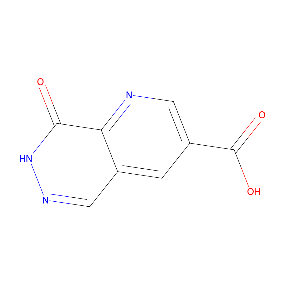 8-oxo-7H,8H-pyrido[2,3-d]pyridazine-3-carboxylic acid molecular structure, CAS 2728048-87-9