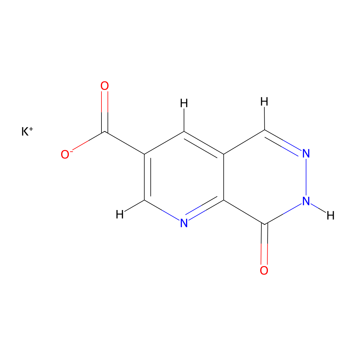 potassium 8-oxo-7H,8H-pyrido[2,3-d]pyridazine-3-carboxylate molecular structure, CAS 2728048-88-0