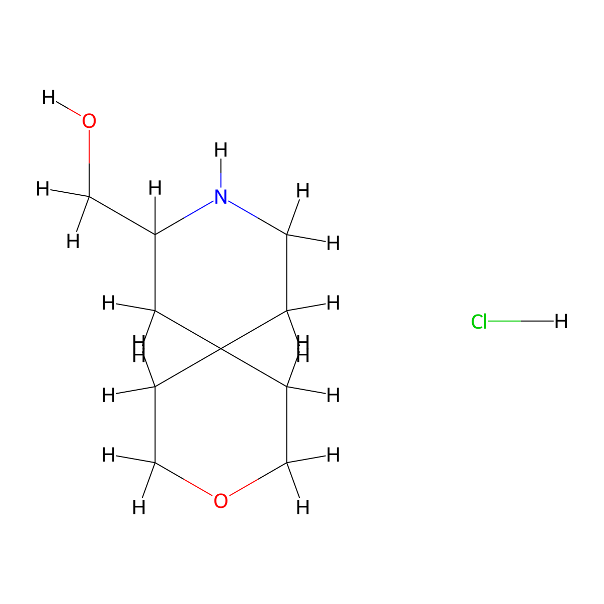{3-Oxa-9-azaspiro[5.5]undecan-8-yl}methanolhydrochloride molecular structure, CAS 2728101-21-9
