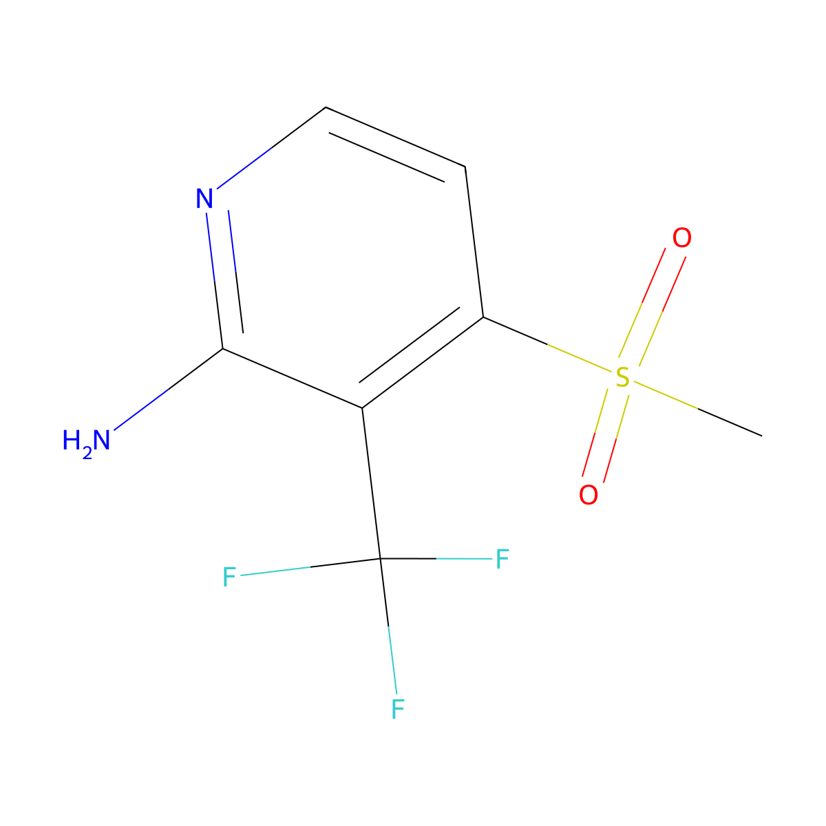 4-Methanesulfonyl-3-(trifluoromethyl)pyridin-2-amine molecular structure, CAS 2728110-95-8