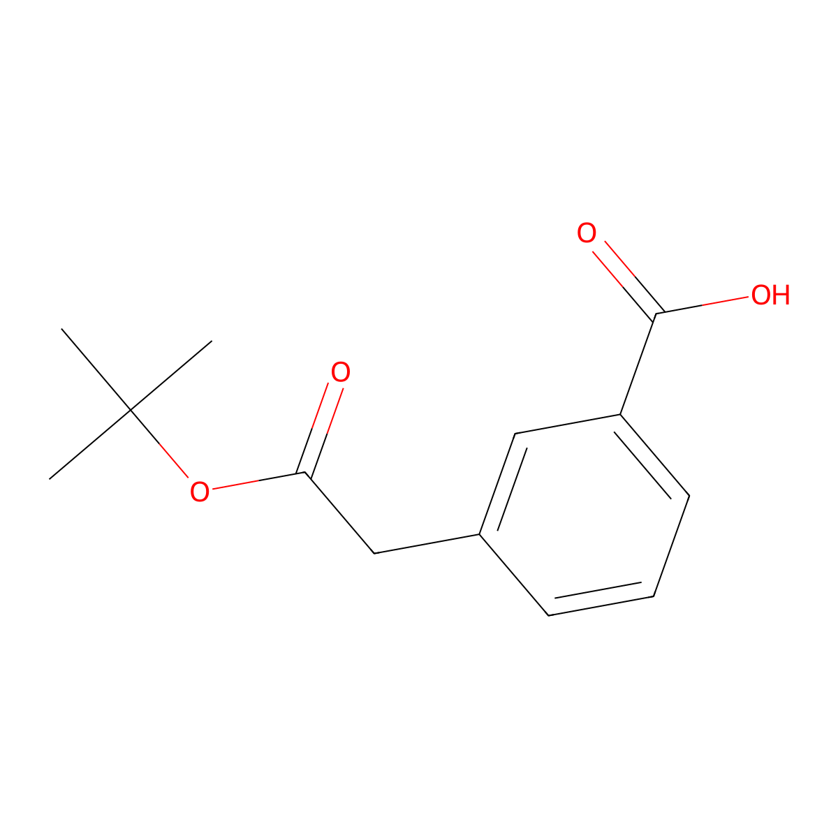3-[2-(Tert-butoxy)-2-oxoethyl]benzoic acid molecular structure, CAS 2728122-49-2