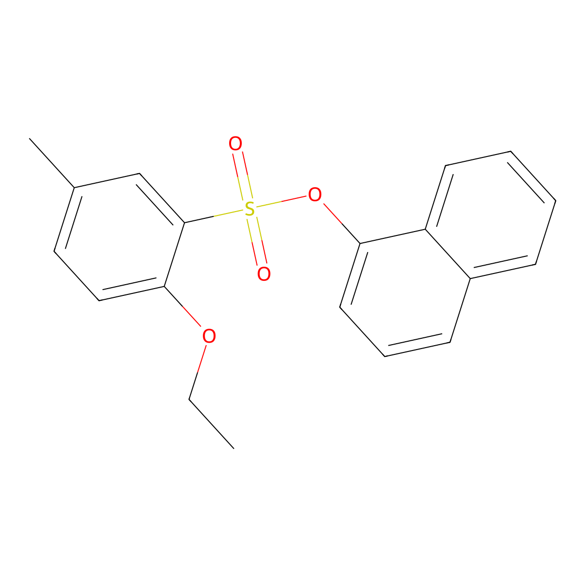 Naphthalen-1-yl 2-ethoxy-5-methylbenzenesulfonate molecular structure, CAS 2728127-69-1