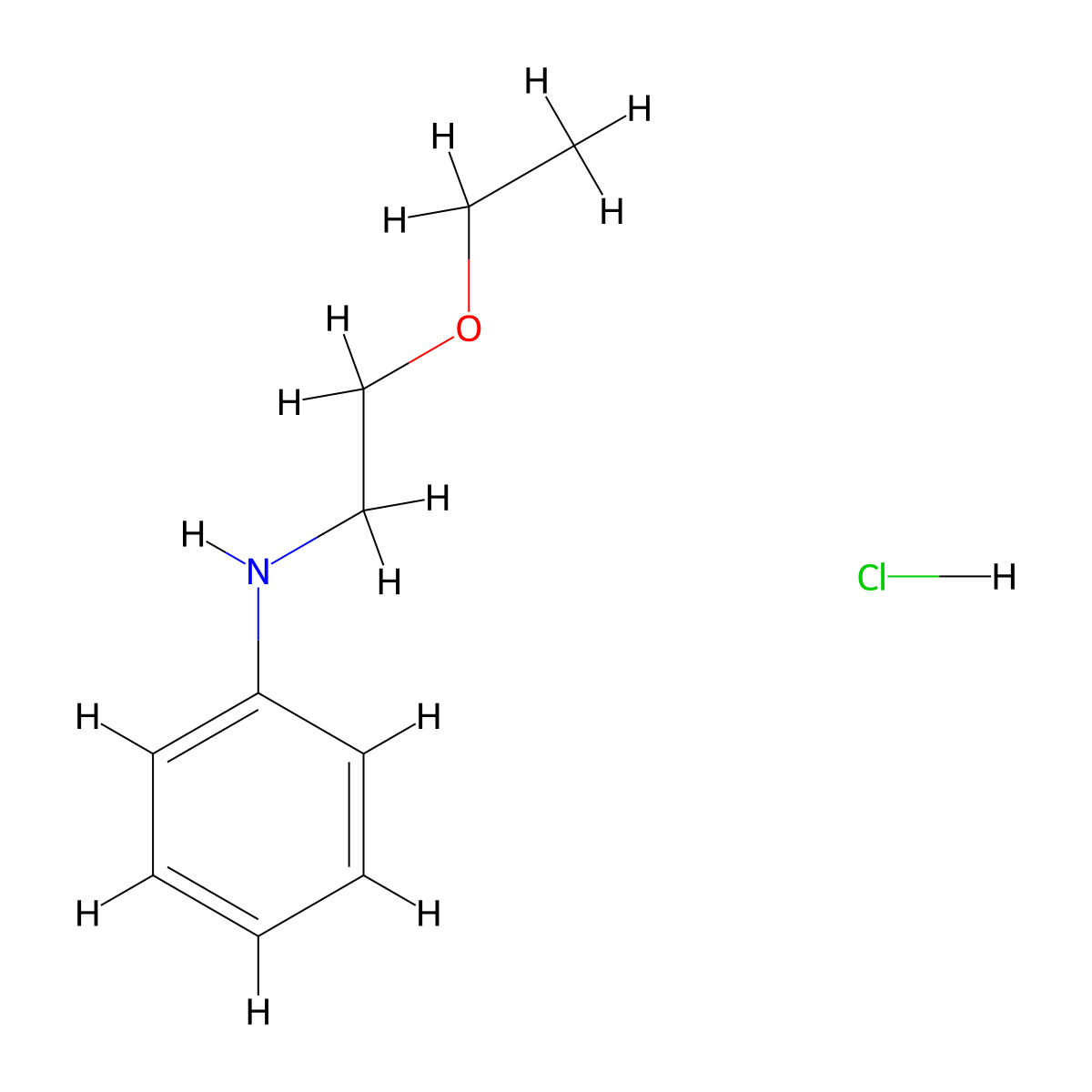 N-(2-ethoxyethyl)aniline hydrochloride molecular structure, CAS 2728141-55-5