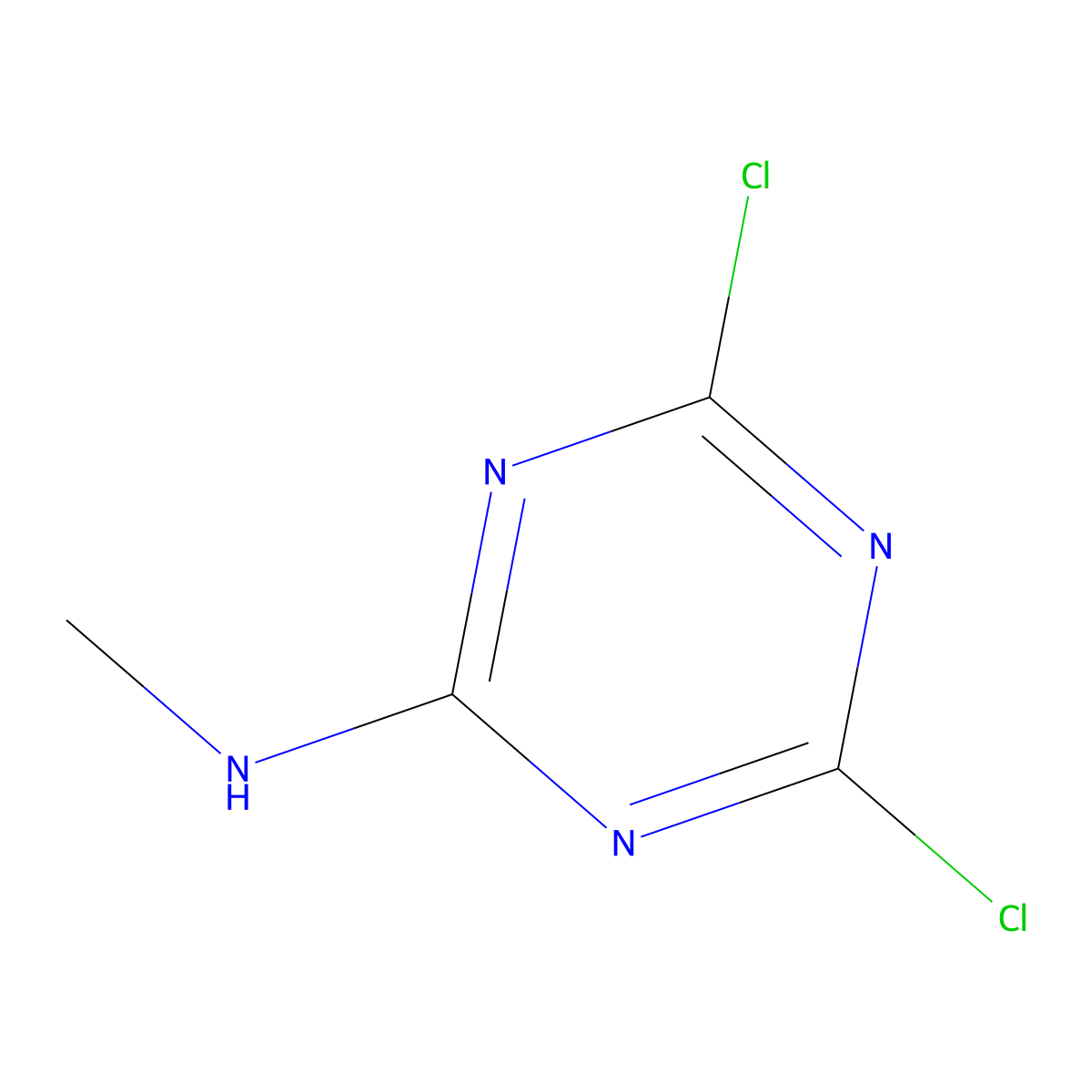 4,6-dichloro-N-methyl-1,3,5-triazin-2-amine molecular structure, CAS 27282-80-0