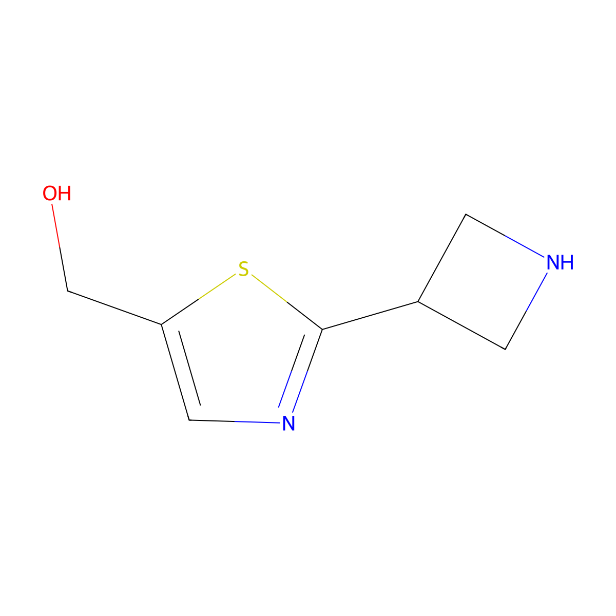 [2-(Azetidin-3-yl)-1,3-thiazol-5-yl]methanol molecular structure, CAS 2728202-44-4