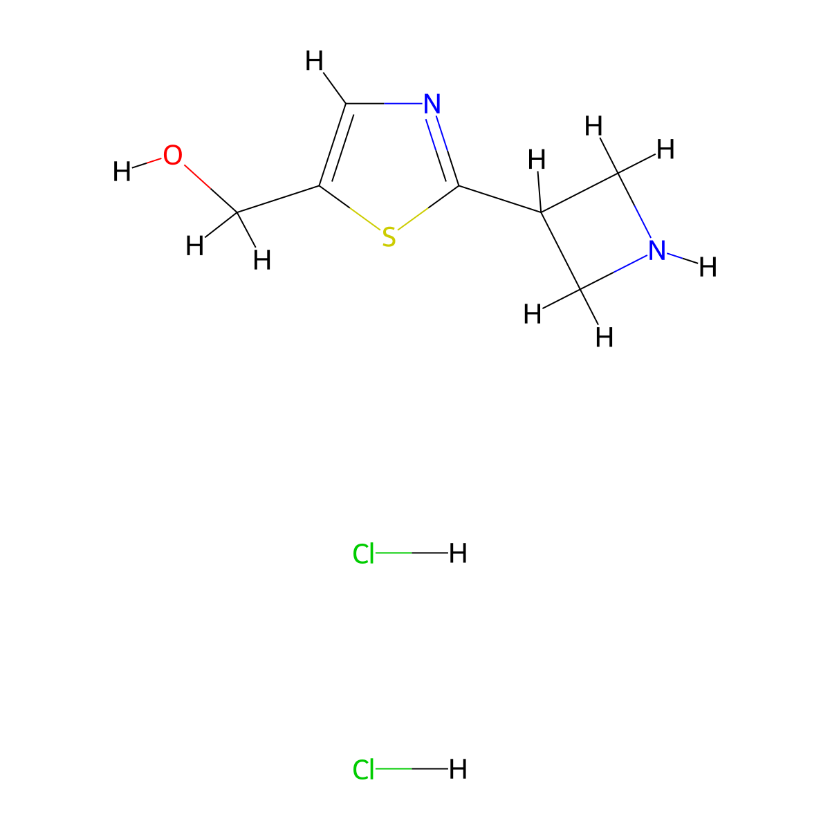 [2-(Azetidin-3-yl)-1,3-thiazol-5-yl]methanoldihydrochloride molecular structure, CAS 2728202-45-5