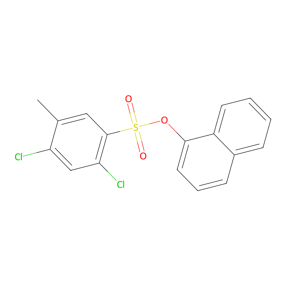 Naphthalen-1-yl 2,4-dichloro-5-methylbenzenesulfonate molecular structure, CAS 2728213-43-0