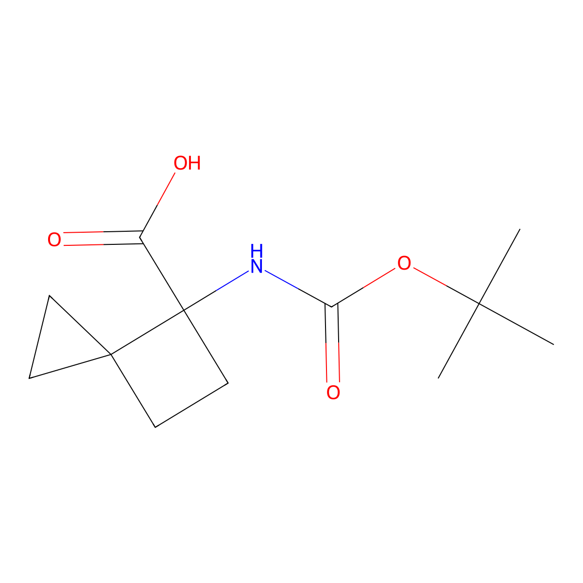4-{[(Tert-butoxy)carbonyl]amino}spiro[2.3]hexane-4-carboxylicacid molecular structure, CAS 2728320-48-5