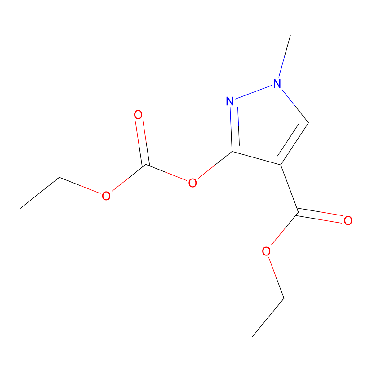 ethyl 3-[(ethoxycarbonyl)oxy]-1-methyl-1H-pyrazole-4-carboxylate molecular structure, CAS 2728327-78-2