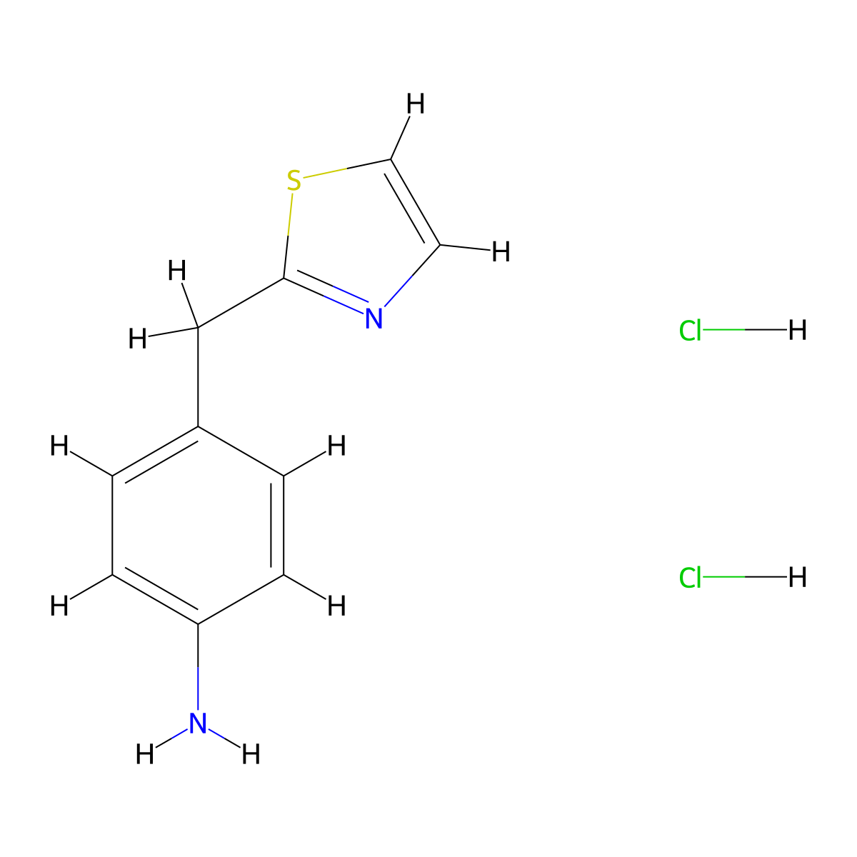 4-[(1,3-Thiazol-2-yl)methyl]anilinedihydrochloride molecular structure, CAS 2728328-49-0