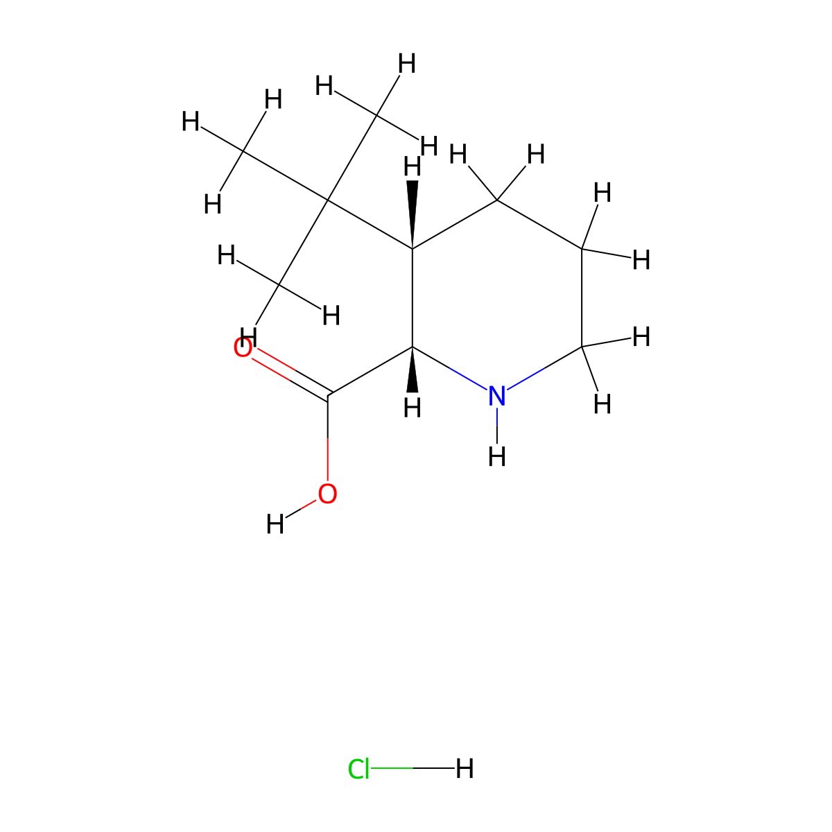 rac-(2R,3R)-3-tert-butylpiperidine-2-carboxylic acid hydrochloride molecular structure, CAS 2728357-28-4