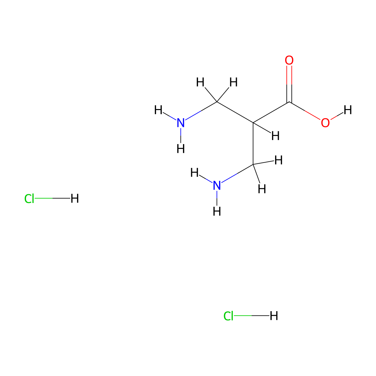 3-Amino-2-(aminomethyl)propanoic acid dihydrochloride molecular structure, CAS 2728361-57-5