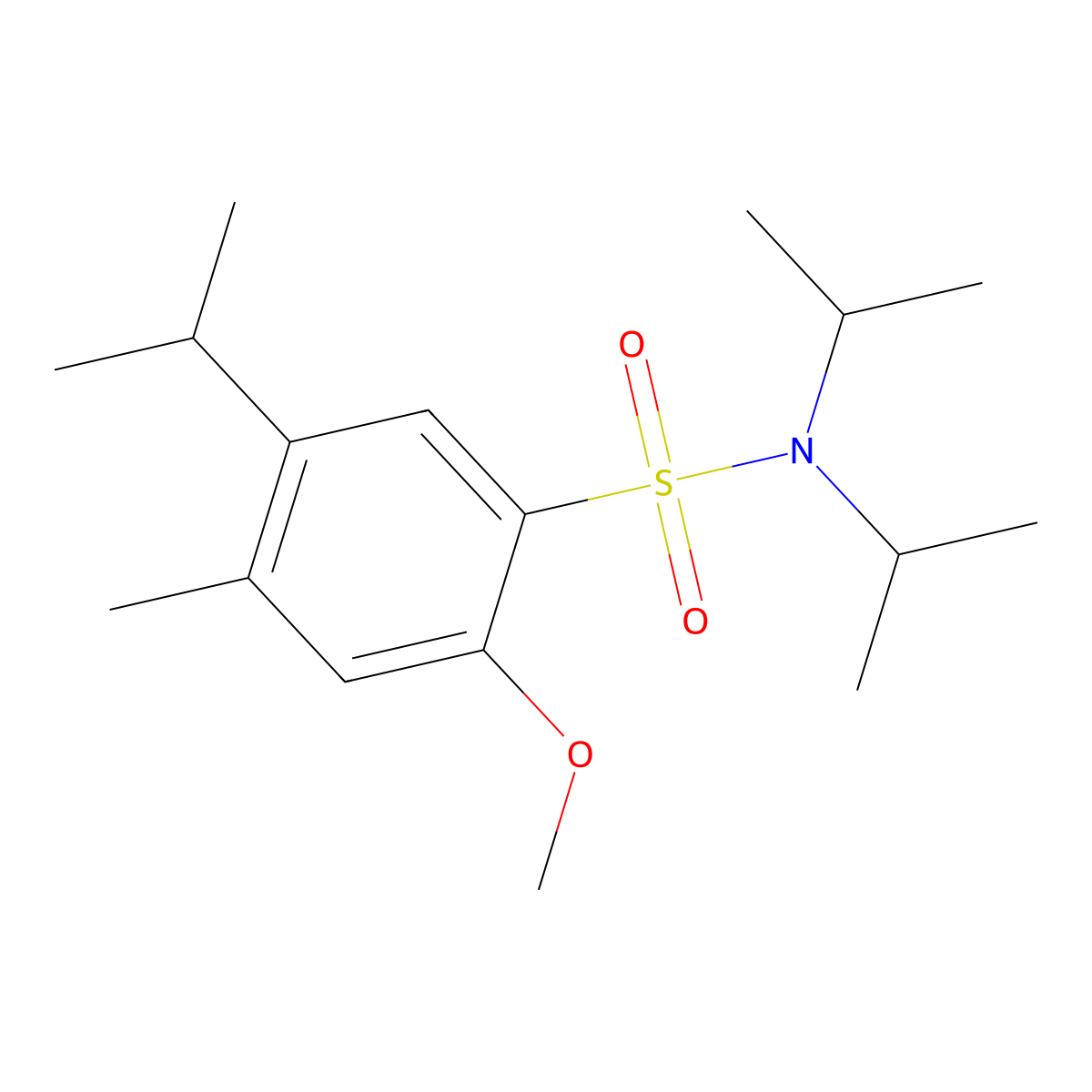 2-methoxy-4-methyl-N,N,5-tris(propan-2-yl)benzene-1-sulfonamide molecular structure, CAS 2728373-47-3