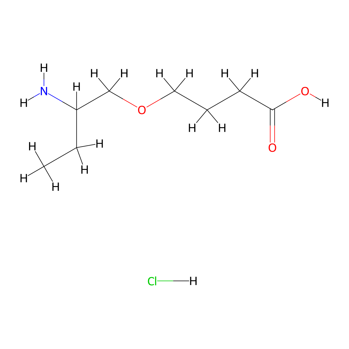 4-(2-Aminobutoxy)butanoic acid hydrochloride molecular structure, CAS 2728378-84-3