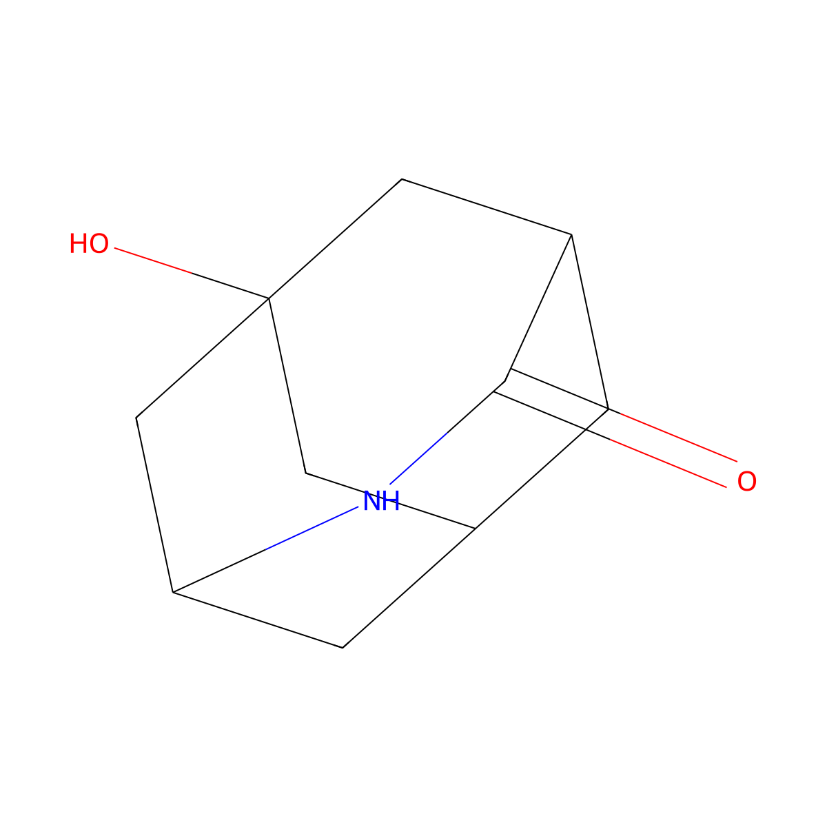 1-Hydroxy-4-azatricyclo[4.3.1.1,3,8]undecan-5-one molecular structure, CAS 2728435-06-9