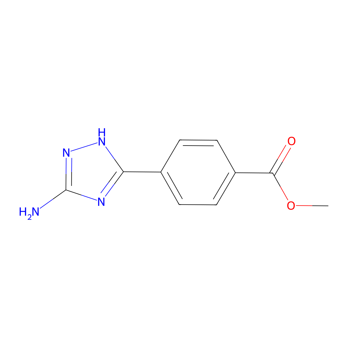Methyl 4-(3-amino-1H-1,2,4-triazol-5-yl)benzoate molecular structure, CAS 2728446-18-0