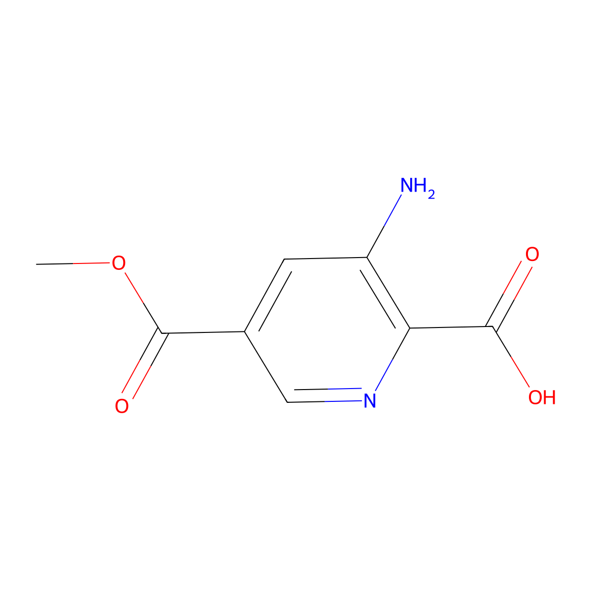 3-Amino-5-(methoxycarbonyl)pyridine-2-carboxylicacid molecular structure, CAS 2728455-71-6
