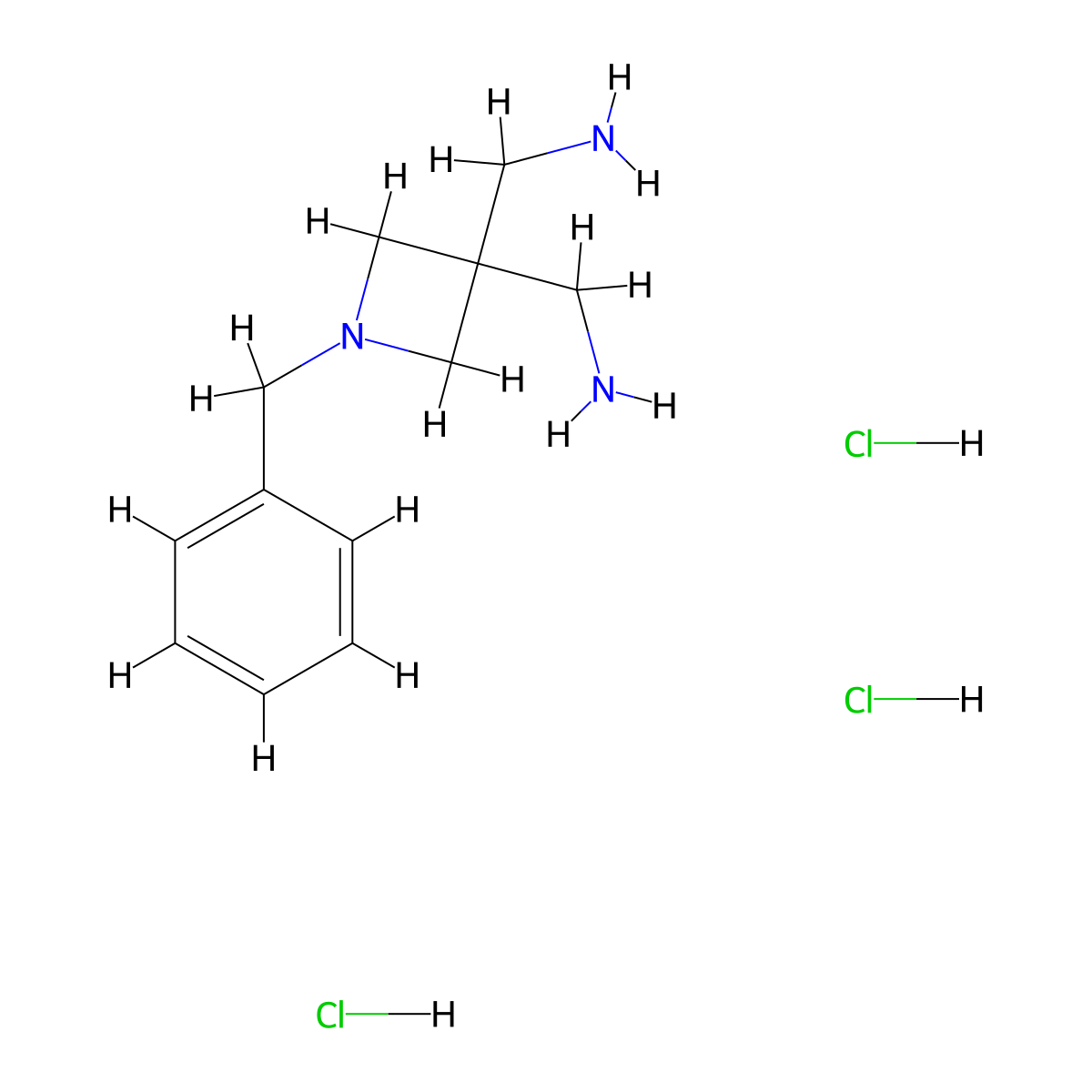 1-[3-(Aminomethyl)-1-benzylazetidin-3-yl]methanaminetrihydrochloride molecular structure, CAS 2728477-59-4