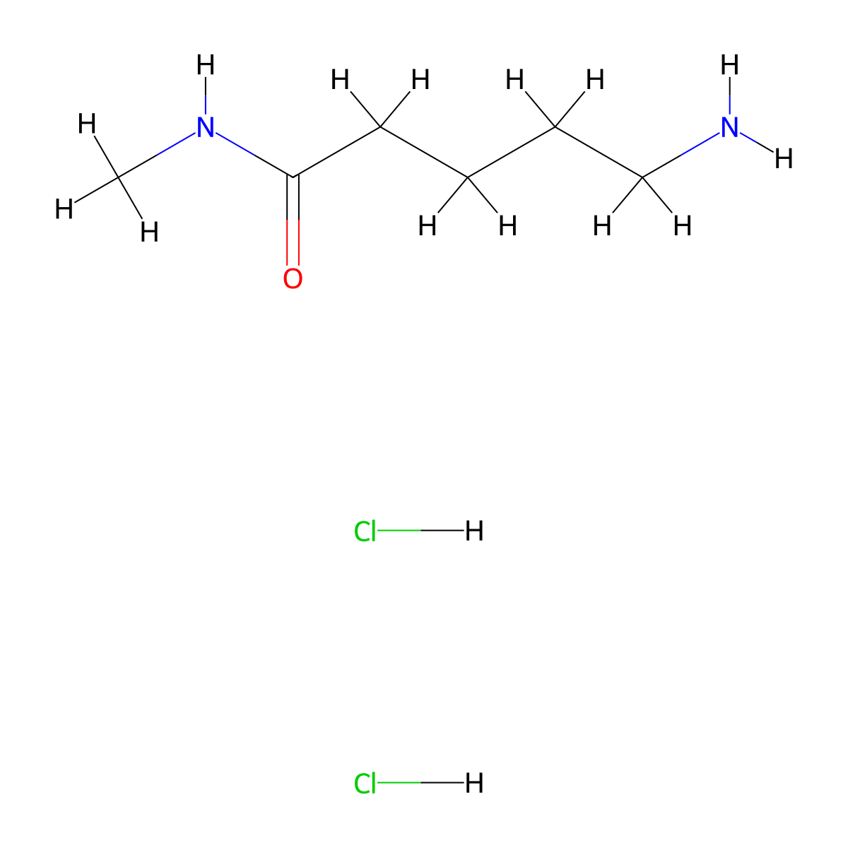 5-amino-N-methylpentanamide dihydrochloride molecular structure, CAS 2728485-32-1