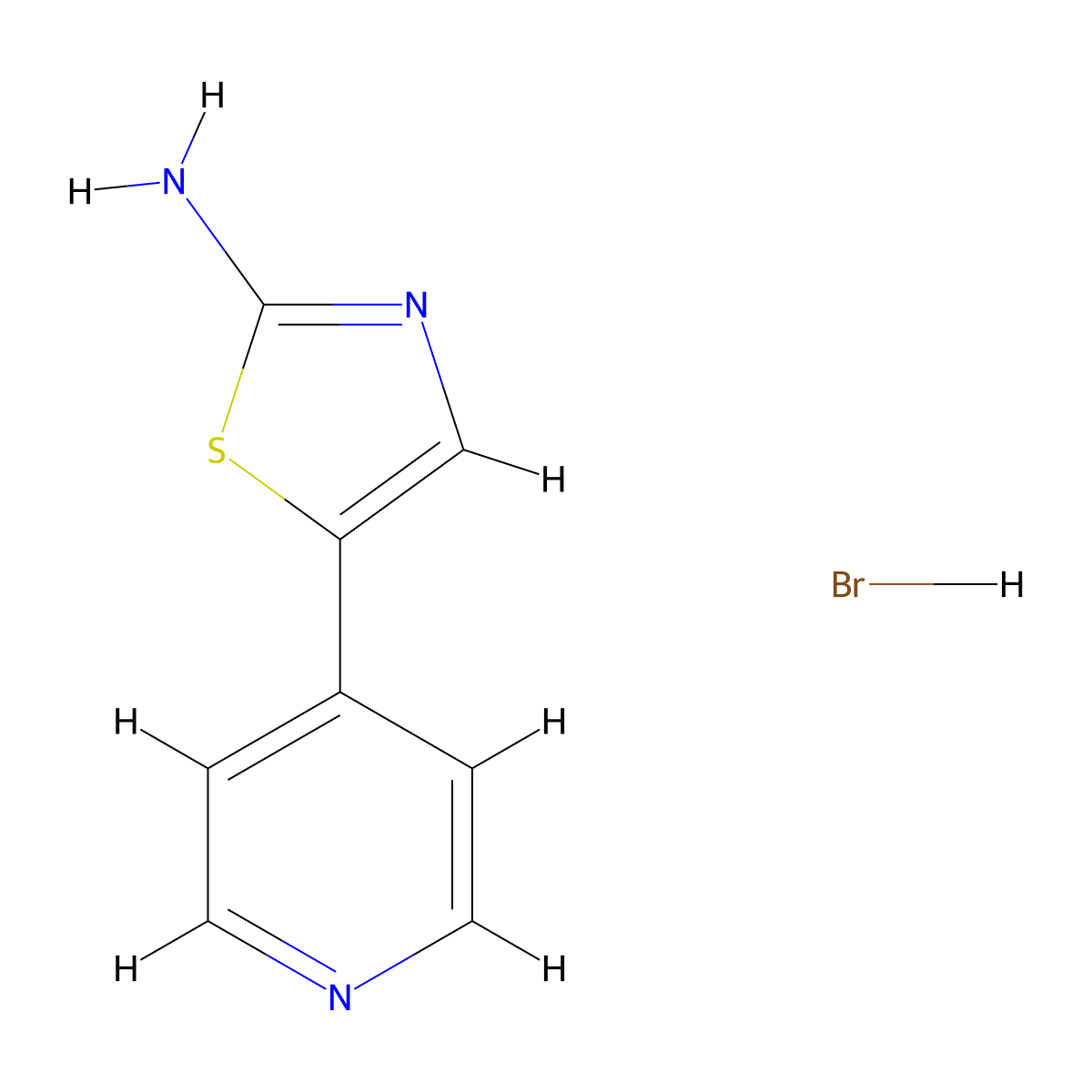 5-(Pyridin-4-yl)-1,3-thiazol-2-amine hydrobromide molecular structure, CAS 2728494-34-4