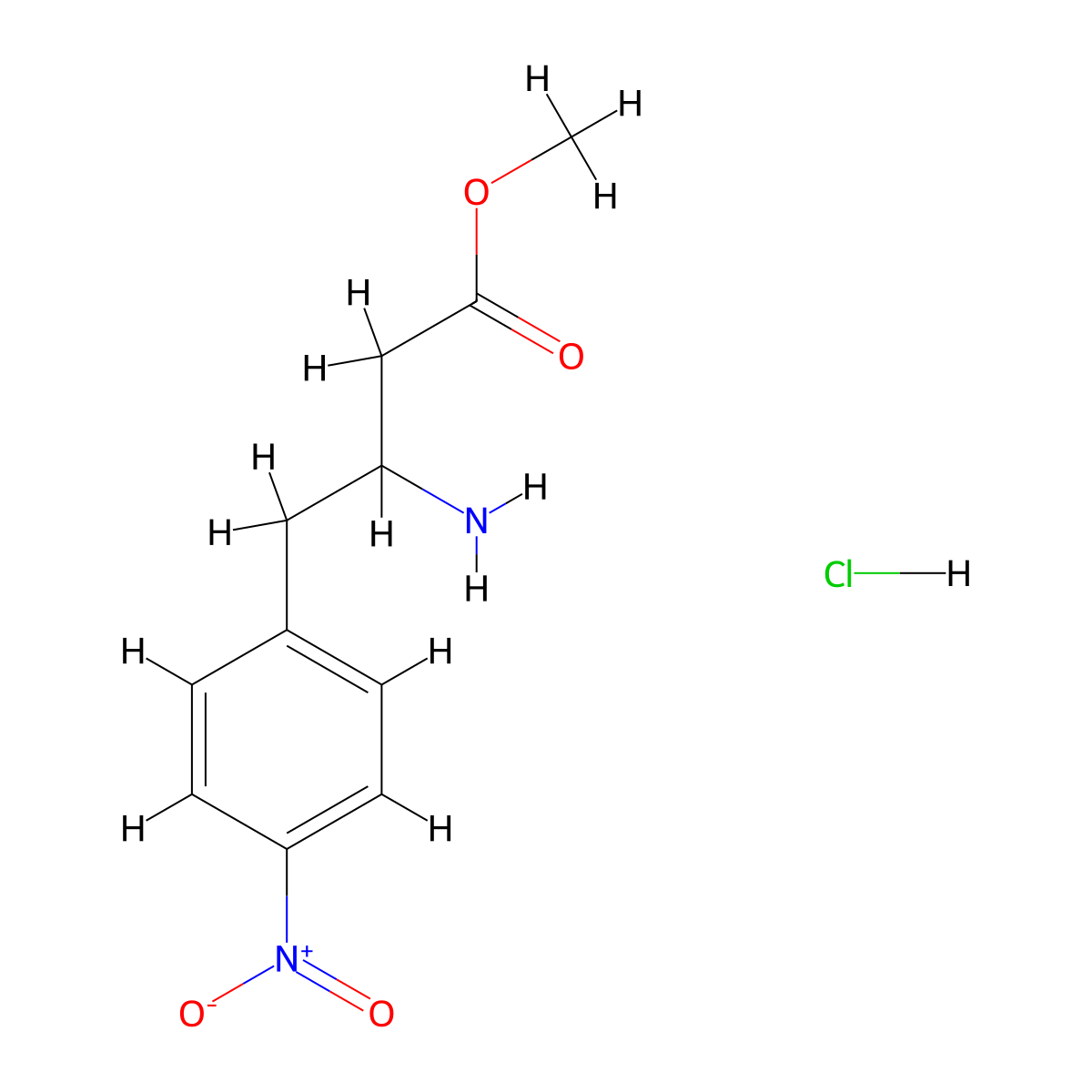 Methyl 3-amino-4-(4-nitrophenyl)butanoate hydrochloride molecular structure, CAS 2728499-53-2