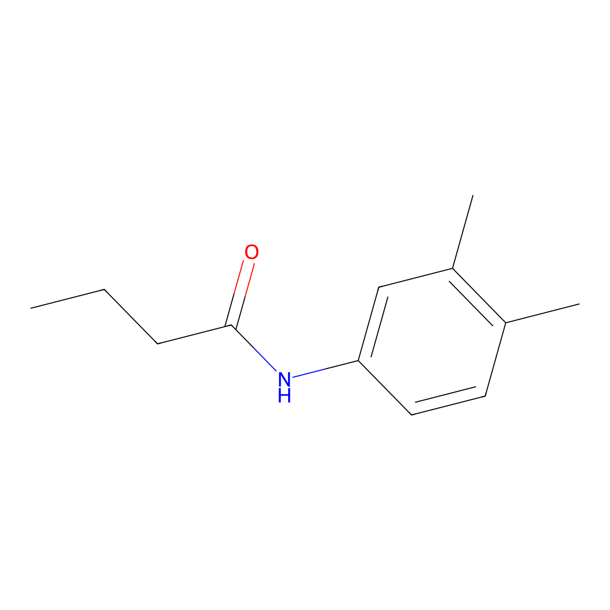 N-(3,4-dimethylphenyl)butanamide molecular structure, CAS 27285-17-2