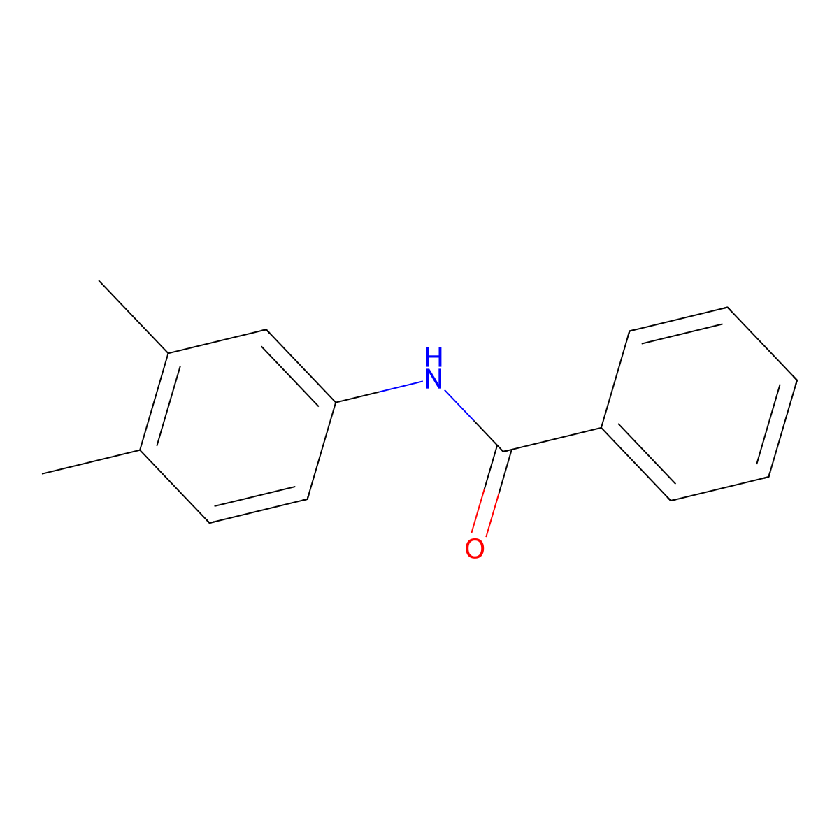 N-(3,4-dimethylphenyl)benzamide molecular structure, CAS 27285-18-3